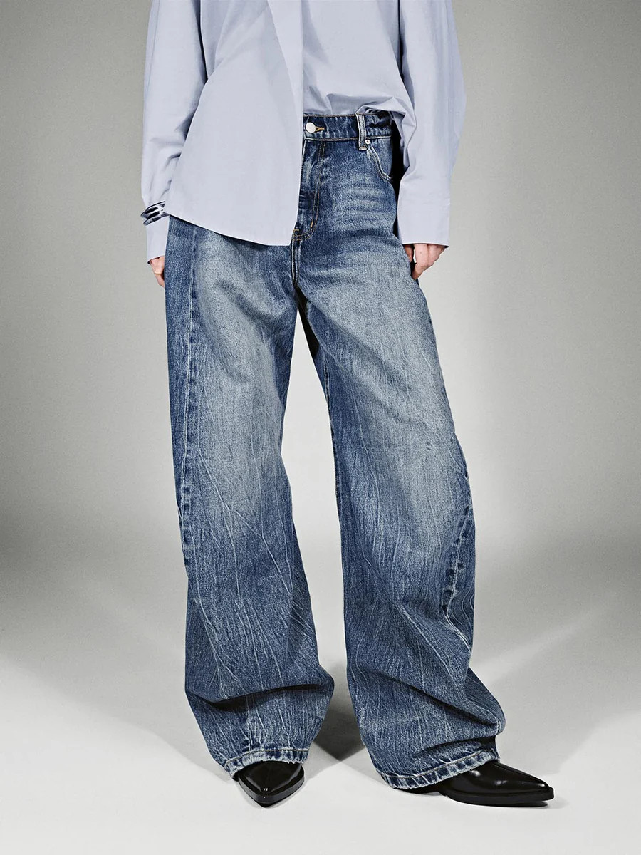 Washed Wide Leg Jeans | Urban Revivo