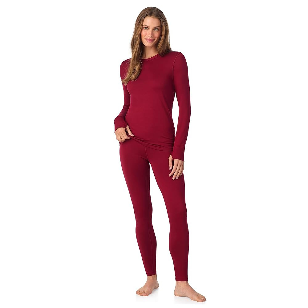 Cuddl Duds Womens Fleece Lined Thermal Base Layer Set – Long Sleeve Shirt & Leggings for Cold W... | Amazon (US)