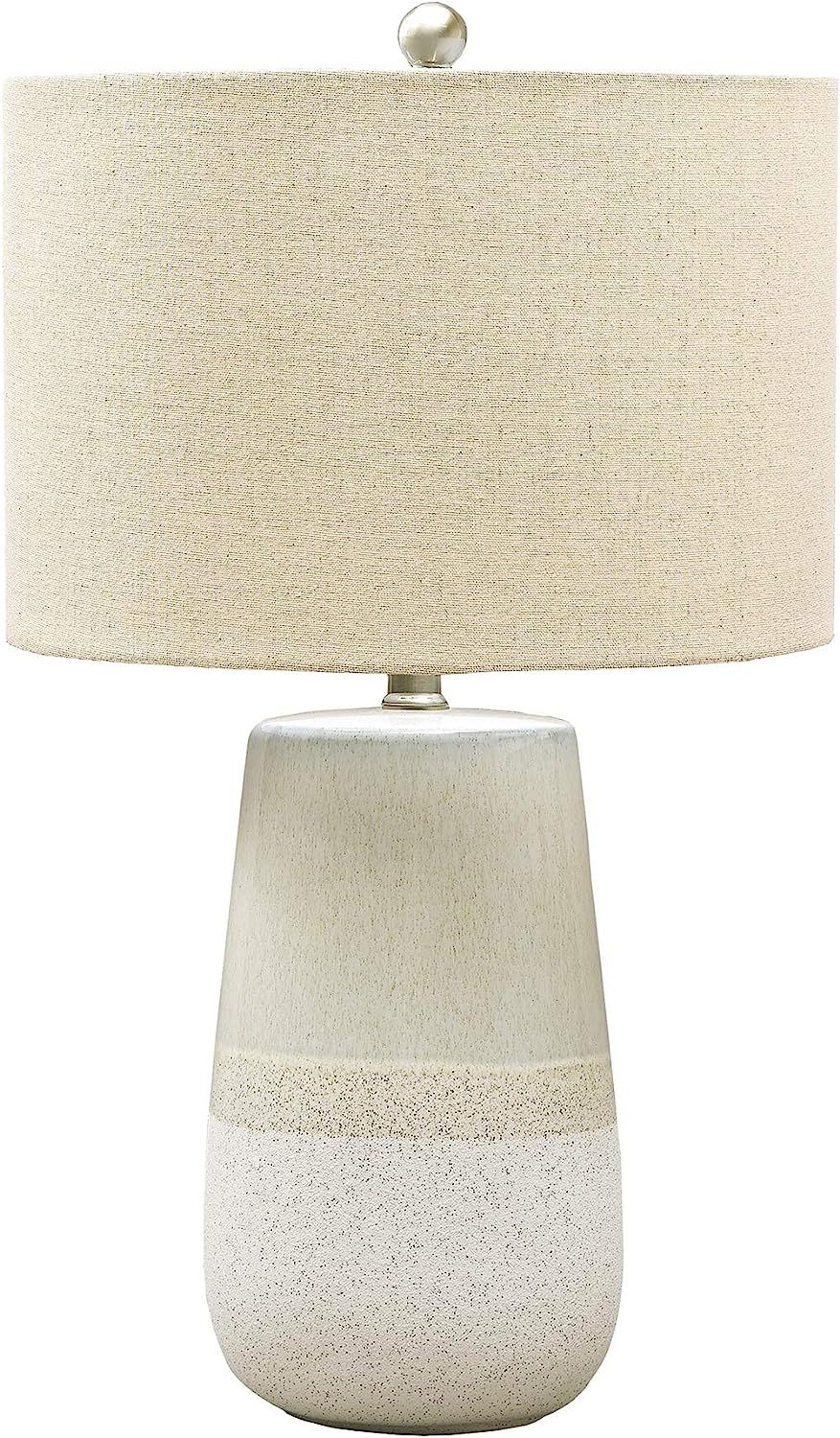 Signature Design by Ashley - Shavon Ceramic Table Lamp - Beige/White | Amazon (US)