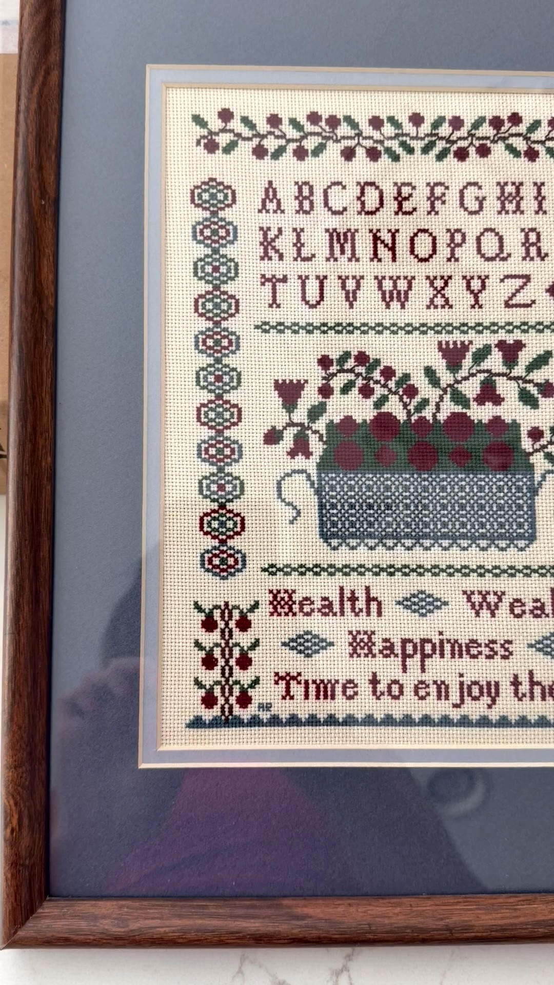 Poshmark has become by go-to destination for old framed cross stitches. I cannot believe the quality of this piece from 1982.

#LTKHome