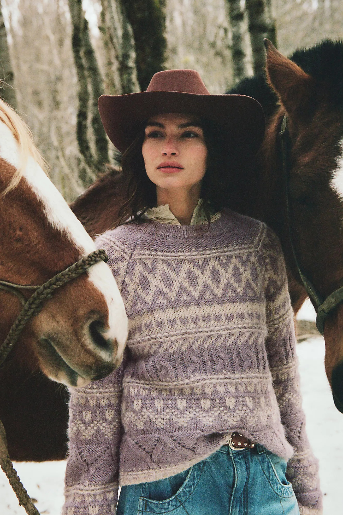 Sanctuary Crew-Neck Oversized Fairisle Sweater | Anthropologie (US)