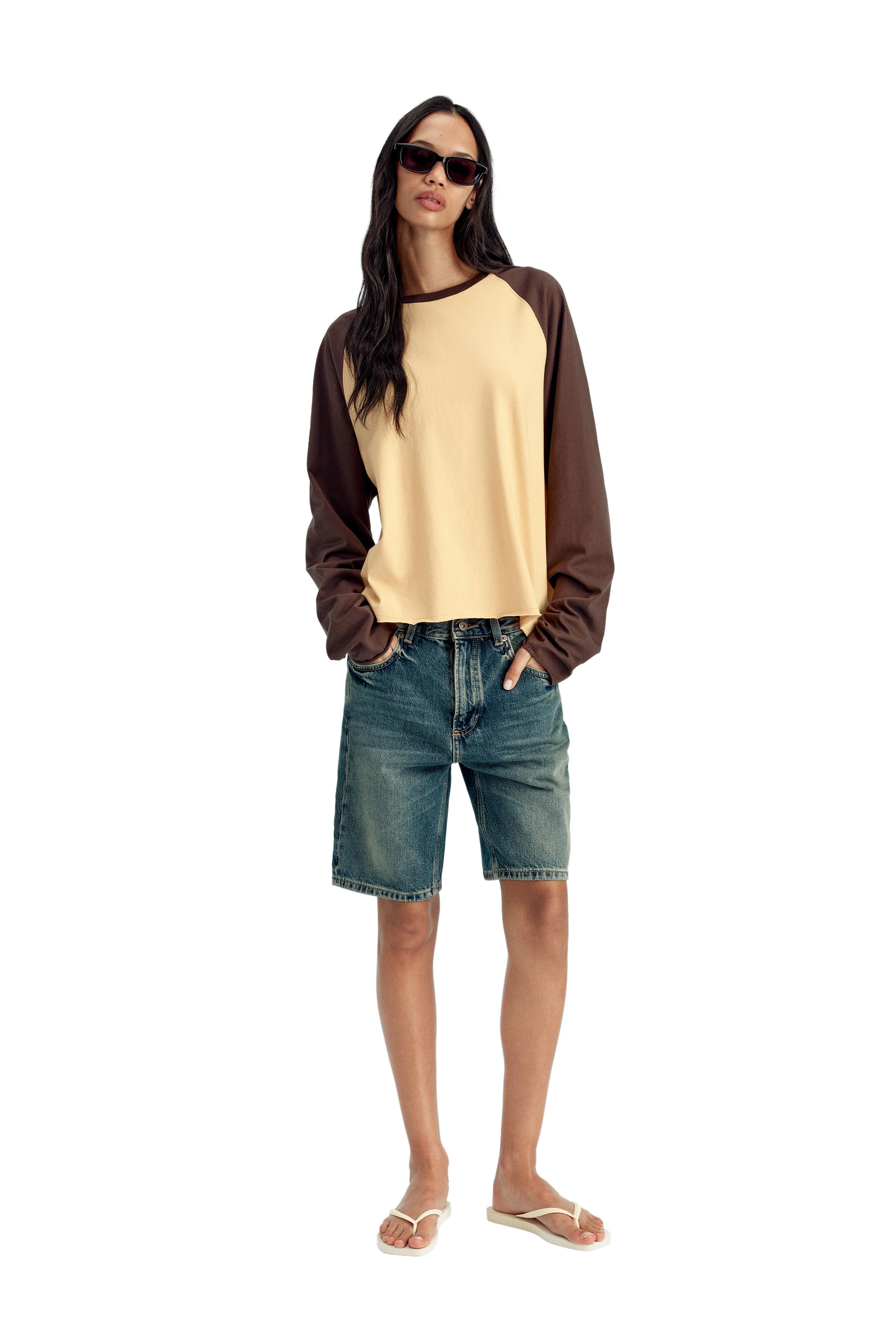 STRAIGHT FIT DENIM SHORTS | Zara US