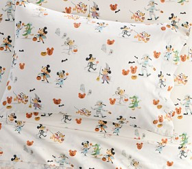 Mickey &amp; Friends Halloween Organic Sheet Set | Pottery Barn Kids