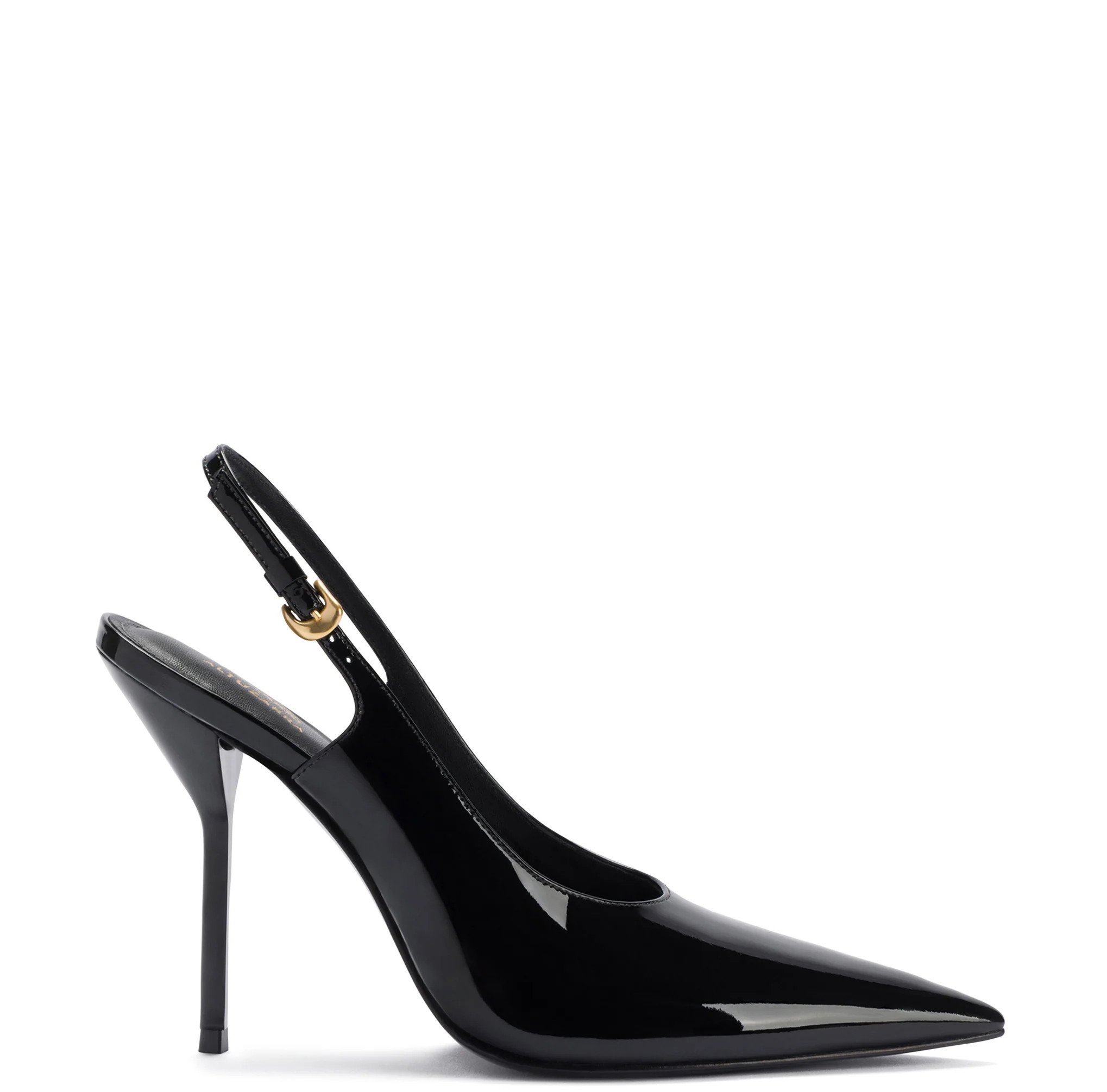 Larroudé x Altuzarra Pump In Black Patent Leather | Larroude