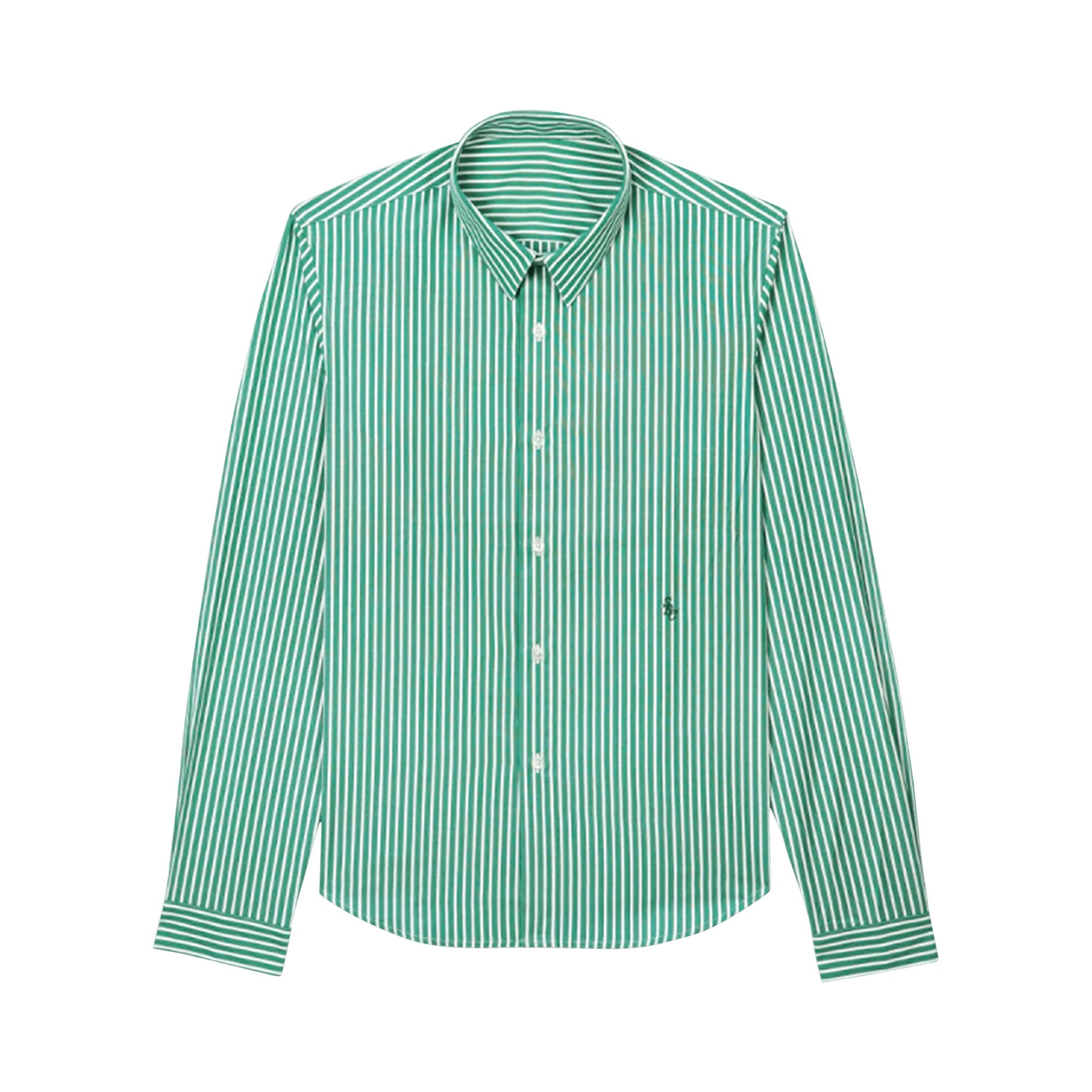 Sporty & Rich Charlie Striped Shirt 'Green' | GOAT