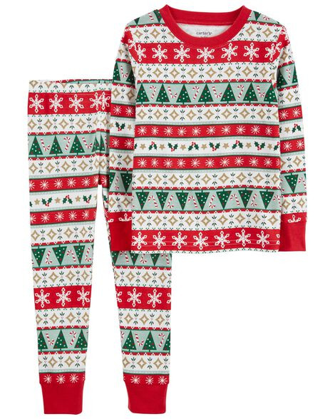Baby 2-Piece Fair Isle Christmas 100% Snug Fit Cotton PJs | Carter's