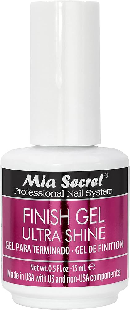 Mia Secret UV Finish gel top coat for gel or acrylic 15 ml - No wipe clear top gel for nails - Hi... | Amazon (US)