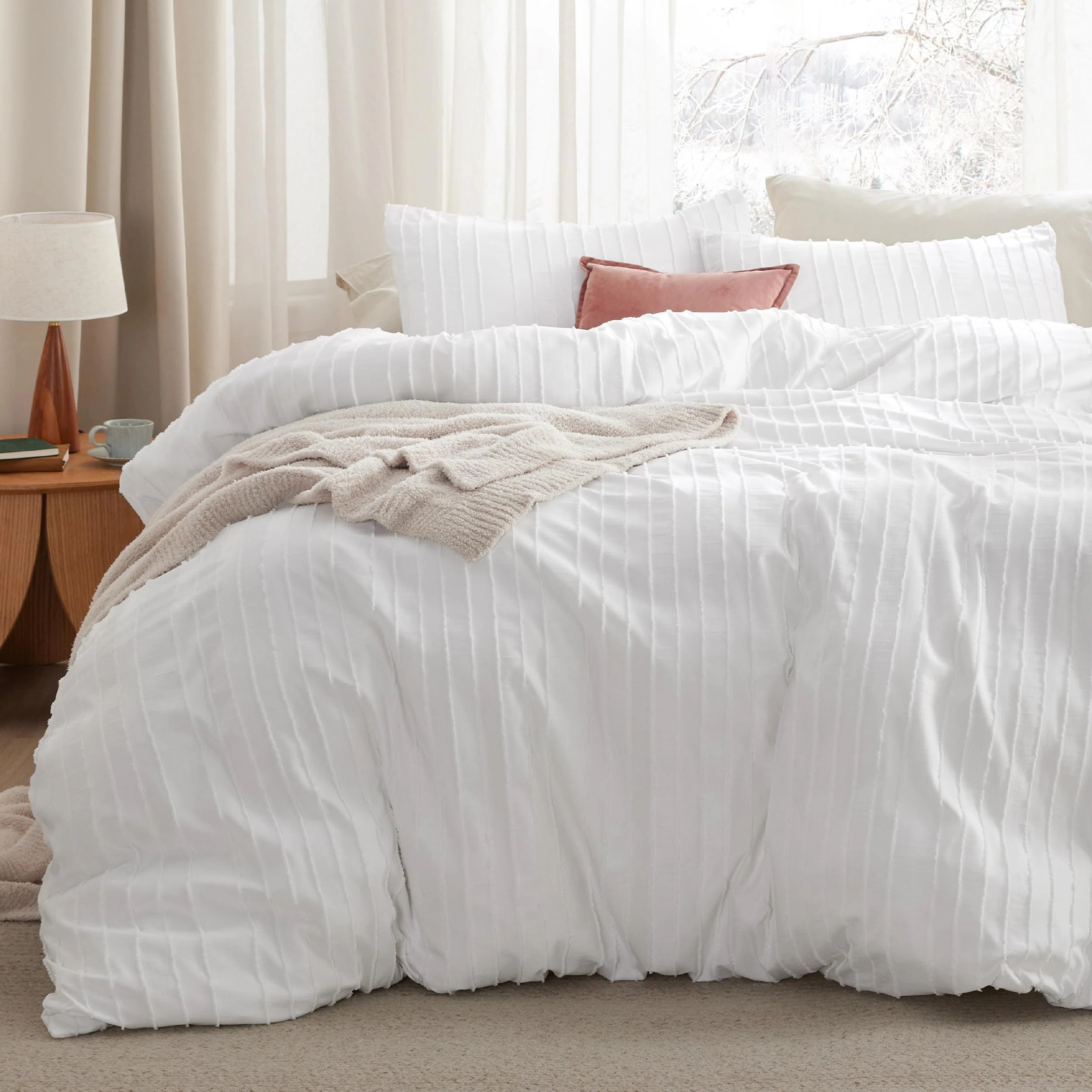 Bedsure Shabby Elegance Striped Tufted Duvet Cover | Wayfair North America