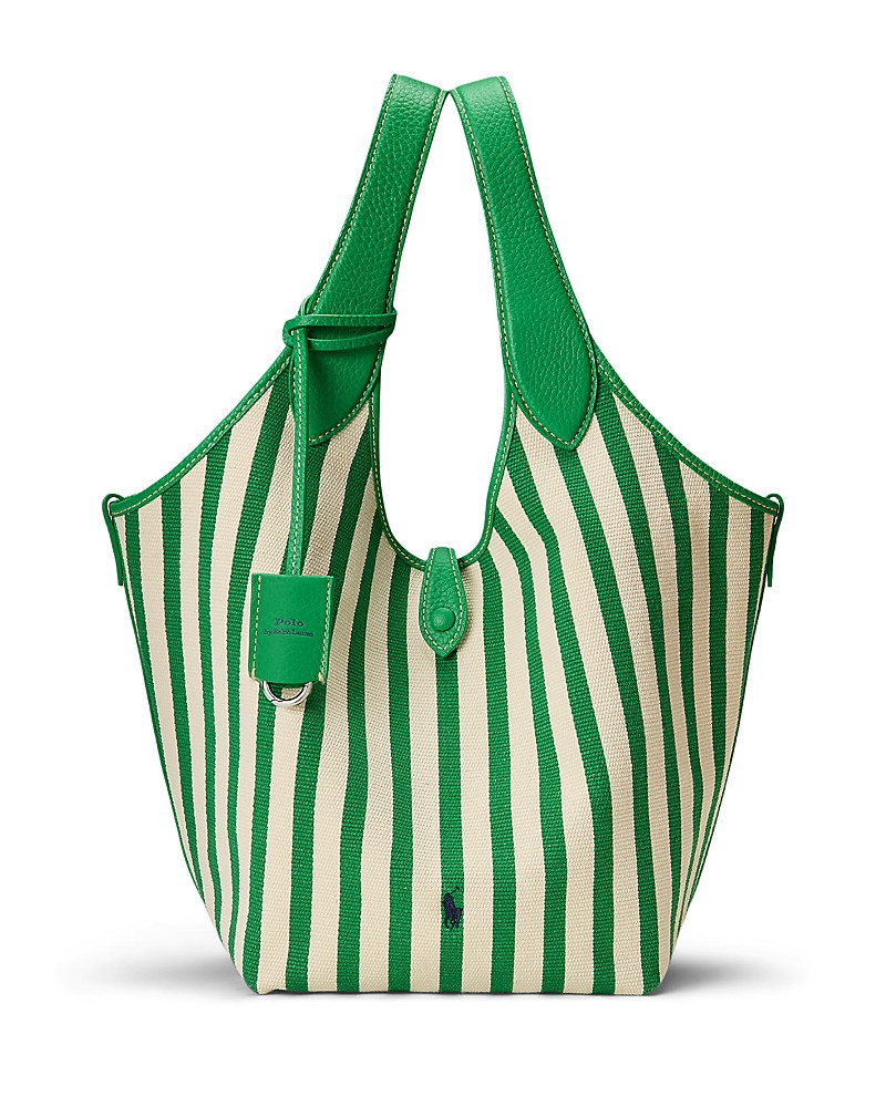 Polo Ralph Lauren Polo Play Striped Canvas Medium Tote | Bloomingdale's (US)