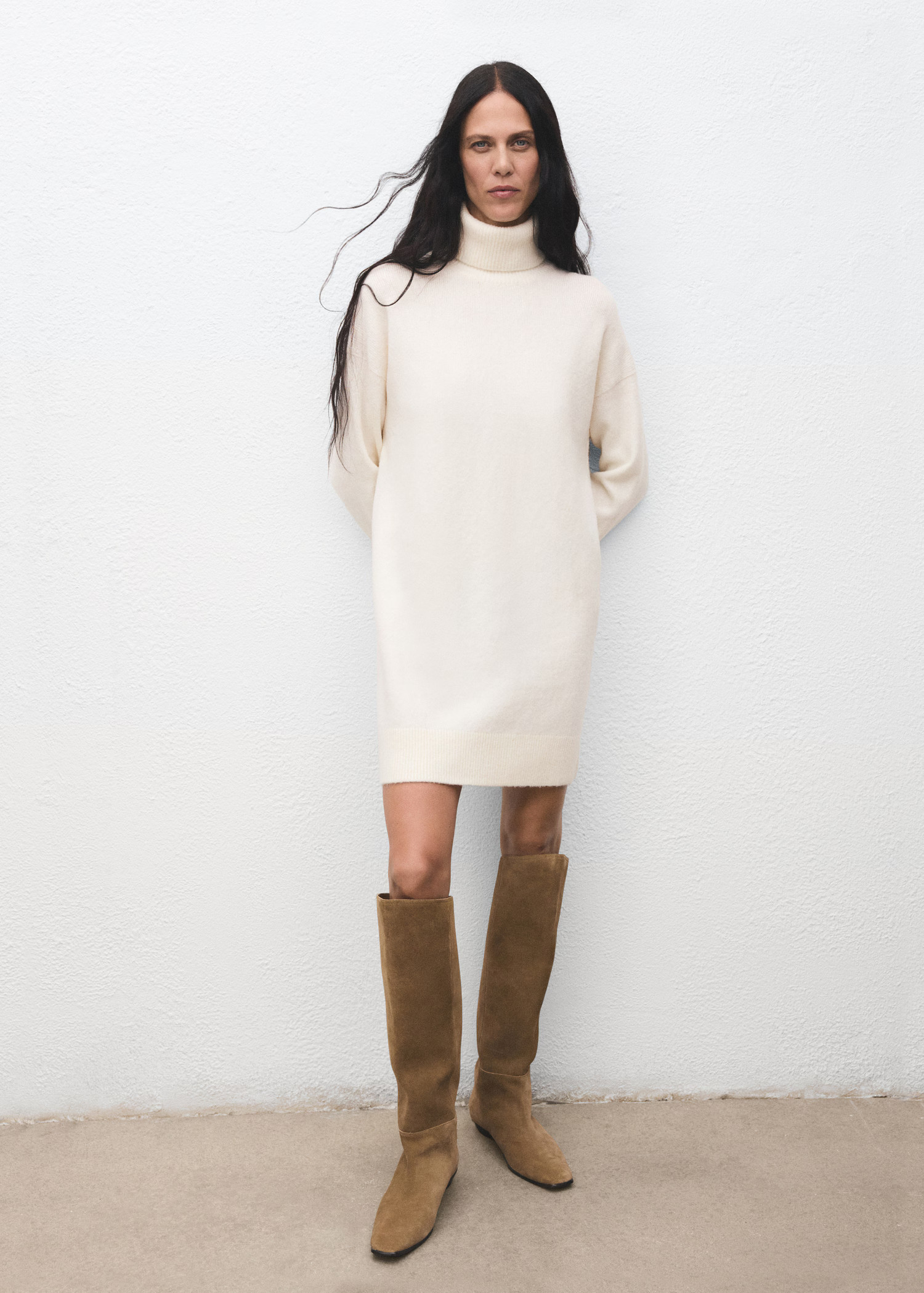 Knitted turtleneck dress - Women | MANGO USA | Mango (US/MX/AU)