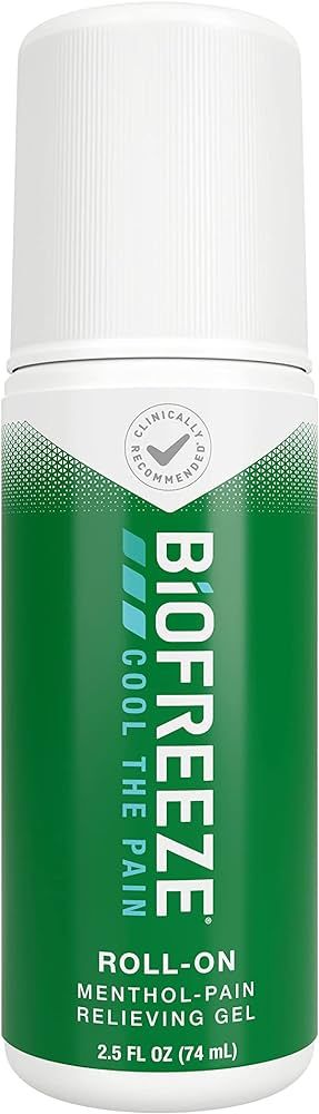 Biofreeze Roll-On Pain-Relieving Gel 2.5 FL OZ Green, Topical Pain Reliever For Aches And Pains O... | Amazon (US)
