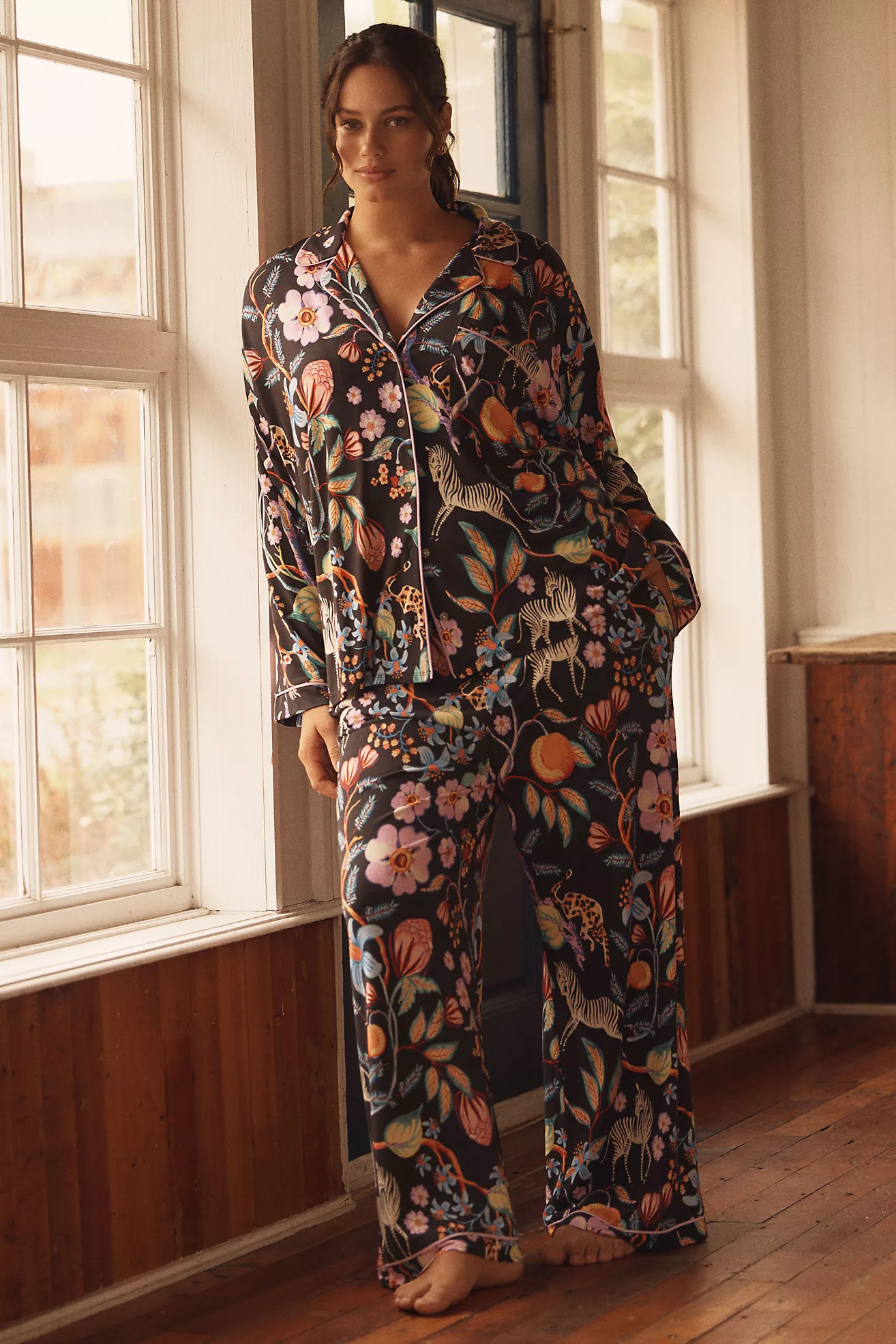 The LyreBird ModaLuxe Long-Sleeve Pajama Shirt | Anthropologie (US)