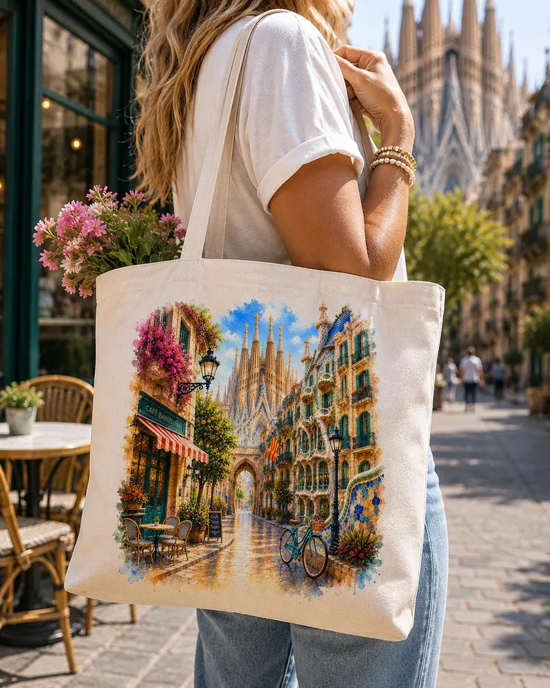 Barcelona Spain PNG, Sagrada Familia Watercolor, Barcelona Travel PNG, Spain Souvenir, European C... | Etsy (Global)
