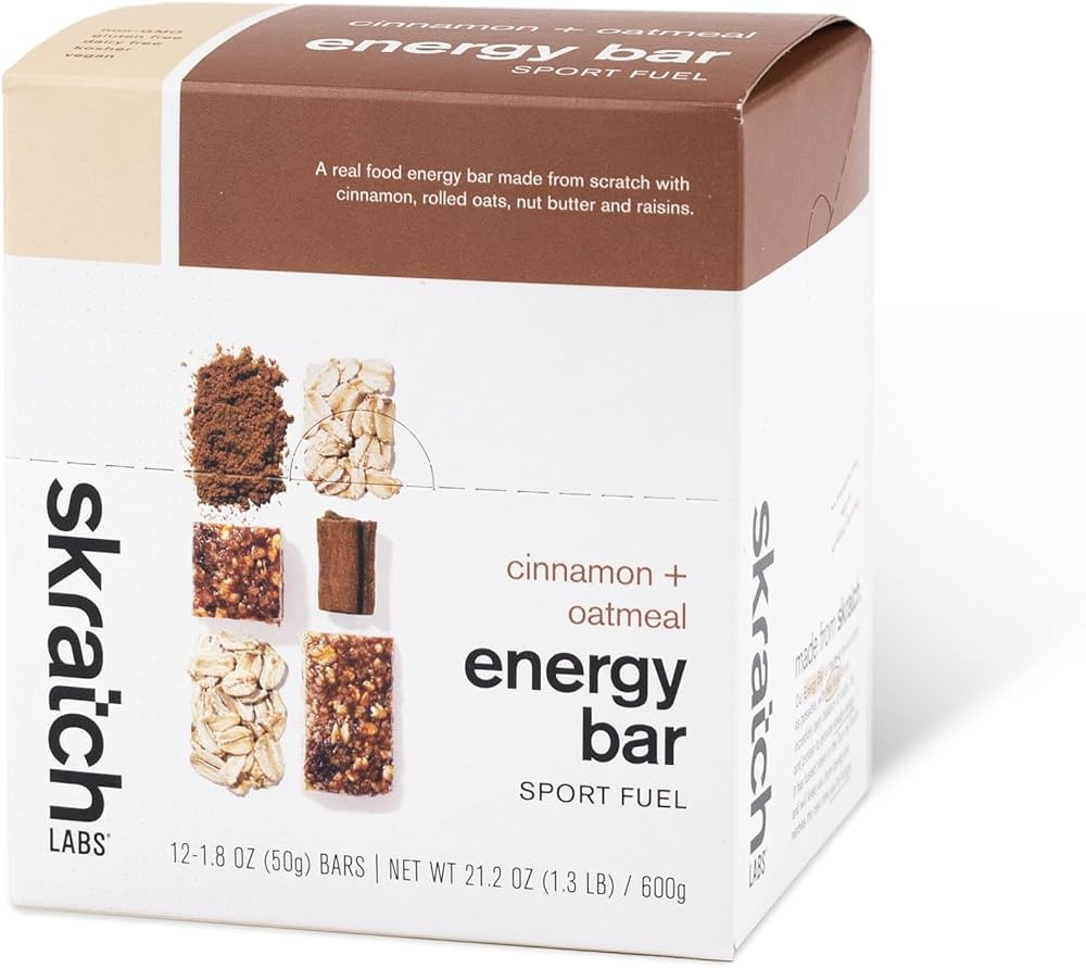 Skratch Labs Energy Bar | Cinnamon + Oatmeal (12 Pack) | Plant Based Healthy Snack | Low Sugar - ... | Amazon (US)