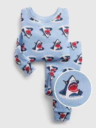 babyGap 100% Organic Cotton Shark Graphic Print PJ Set | Gap (CA)