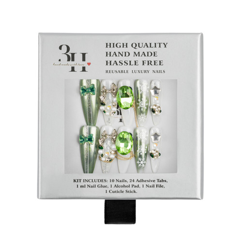 3H Nails Snowflake Jewel Handmade Press-On Nails | Ulta
