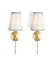 2pk 7.5x7x20 Scalloped Shade Rechargeable Wall Sconces | TJ Maxx