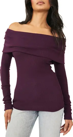 Snowbunny Off the Shoulder Long Sleeve Tee | Nordstrom