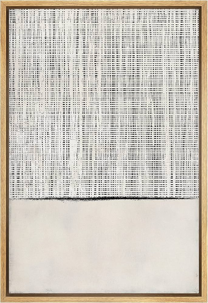 IDEA4WALL Framed Canvas Print Wall Art Retro Black White Geometric Grid Color Blocks Abstract Sha... | Amazon (US)