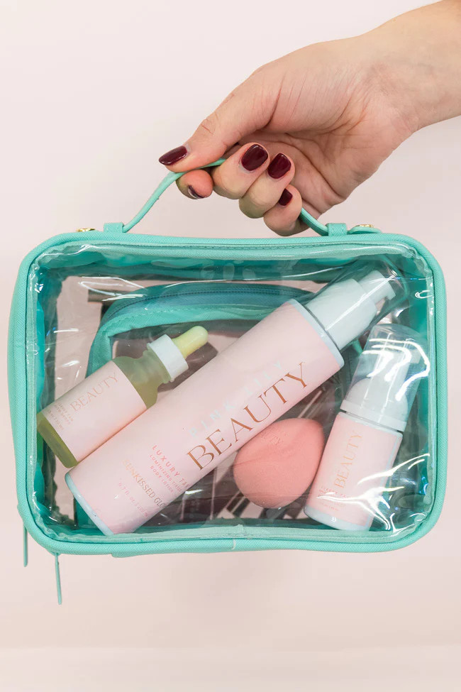 Mint Cosmetic Case DOORBUSTER | Pink Lily