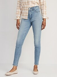High-Waisted Rockstar Super-Skinny Built-In Warm Jeans for Women | Old Navy (US)