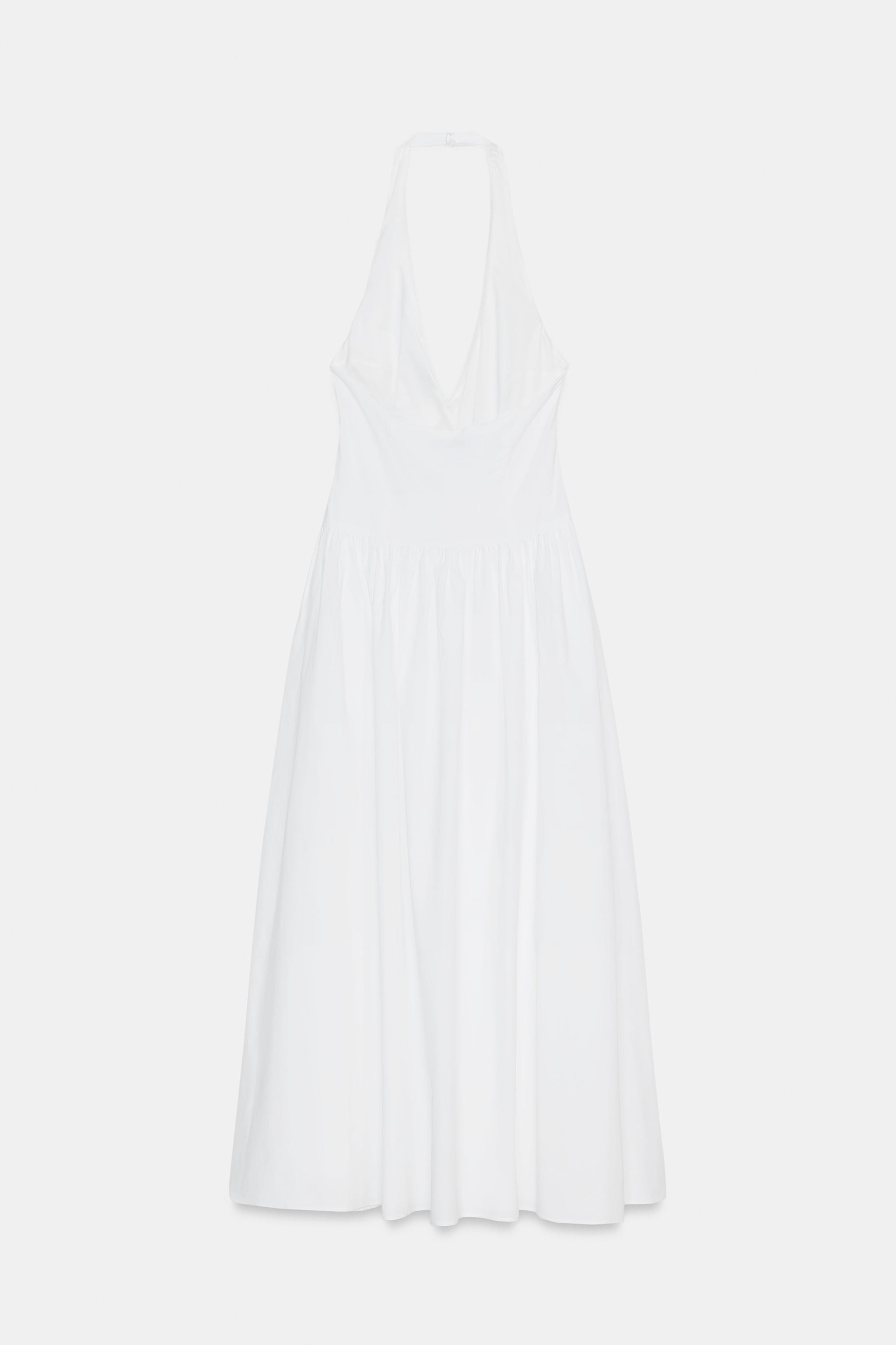 POPLIN HALTERNECK DRESS | Zara DE