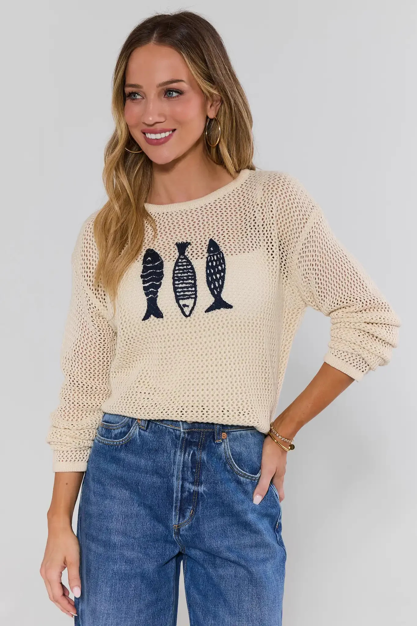 Ariel Cream Knit Sweater | Avara