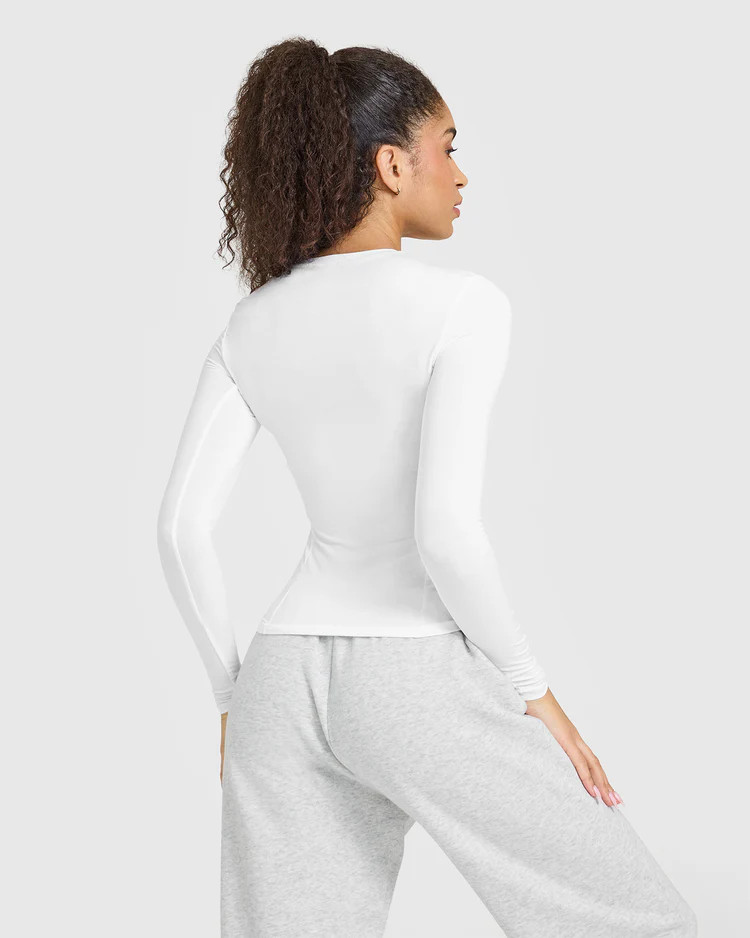 Mellow™ Soft Long Sleeve Top 
 White | Oner Active (UK / US)
