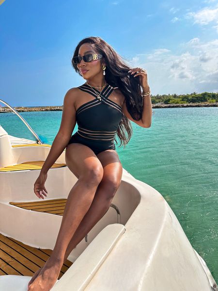 Sea La Vie 🐚⚓️🛳️☁️ 
Celebrating my bestie @avapearl on her upcoming nuptials!! She’s gonna be a wifey soon y’all!! 🥰🤍👰🏽

Like this post + comment LINK for info on my bachelorette swimsuit! It’s under $35 + full coverage! 🖤 

#bachloretteparty #boatday #onepieceswimsuit #onepieceswimwear 

#LTKswim #LTKfindsunder50 #LTKtravel