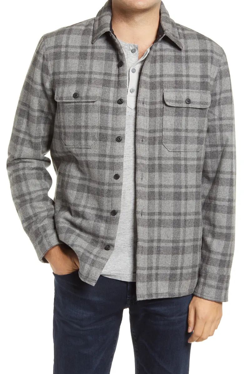Plaid Faux Fur Lined Shirt Jacket | Nordstrom
