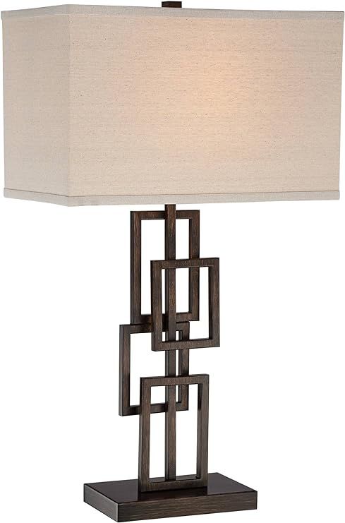 360 Lighting Kory Modern Industrial Table Lamp 29" Tall with USB Charging Port Dark Bronze Brown ... | Amazon (US)