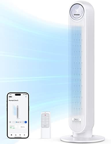 DREO Tower Fan for Bedroom, 2026 Upgraded DC Motor, 28ft/s Smart Standing Fans, 90° Oscillating ... | Amazon (US)