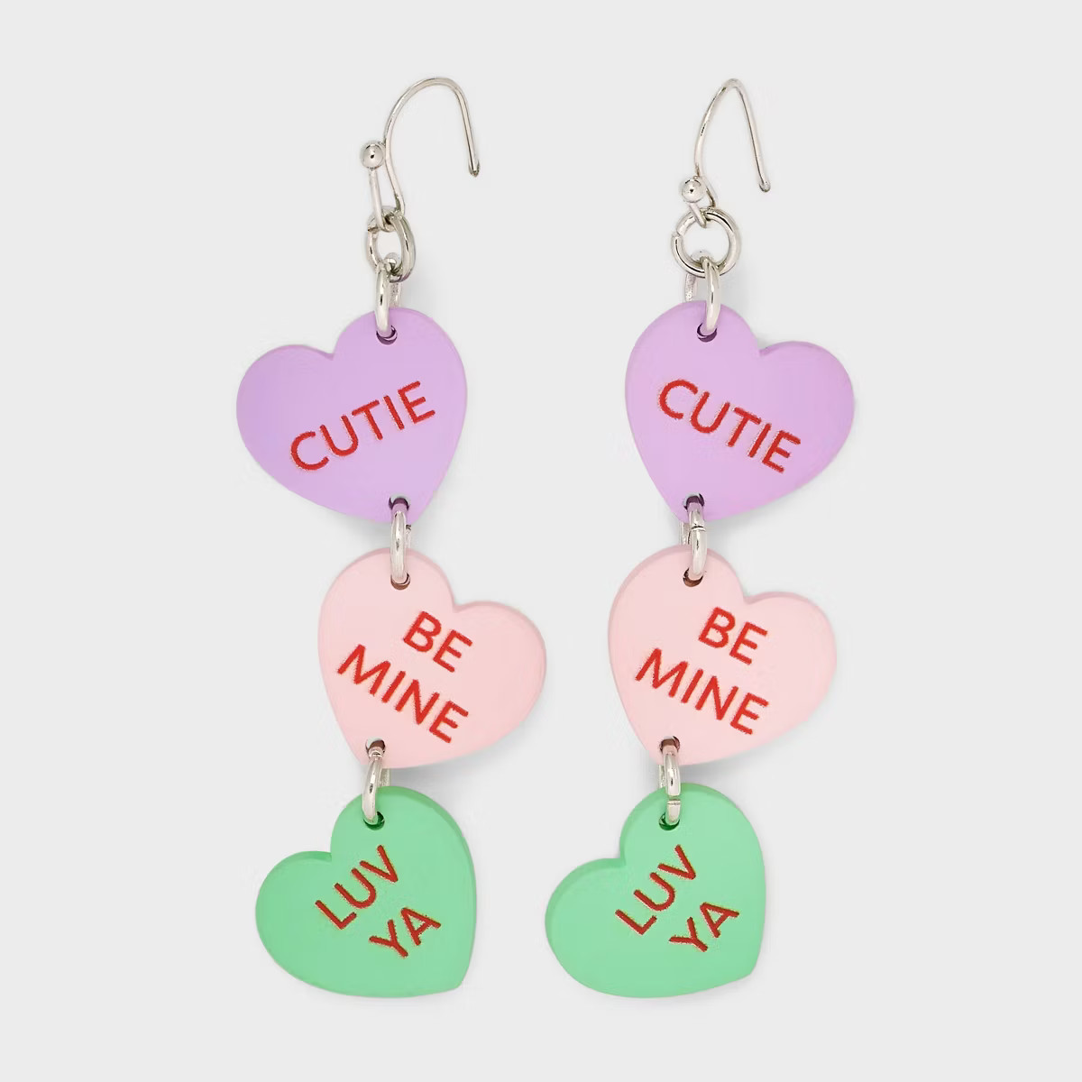 Sweetheart Scattered Heart Drop Earrings | Target