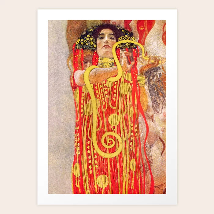 Gustav Klimt "University of Vienna Ceiling Paintings (Medicine), detail showing Hygieia" Art Prin... | Society6