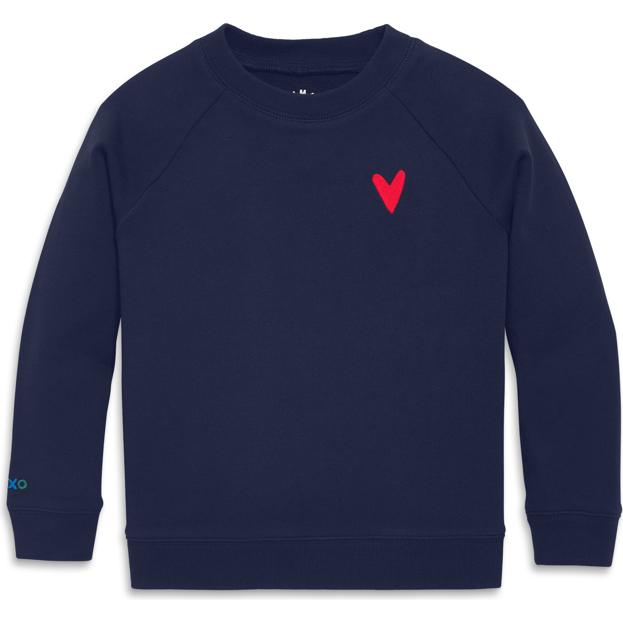 Embroidered Heart Sweatshirt, Navy | Maisonette
