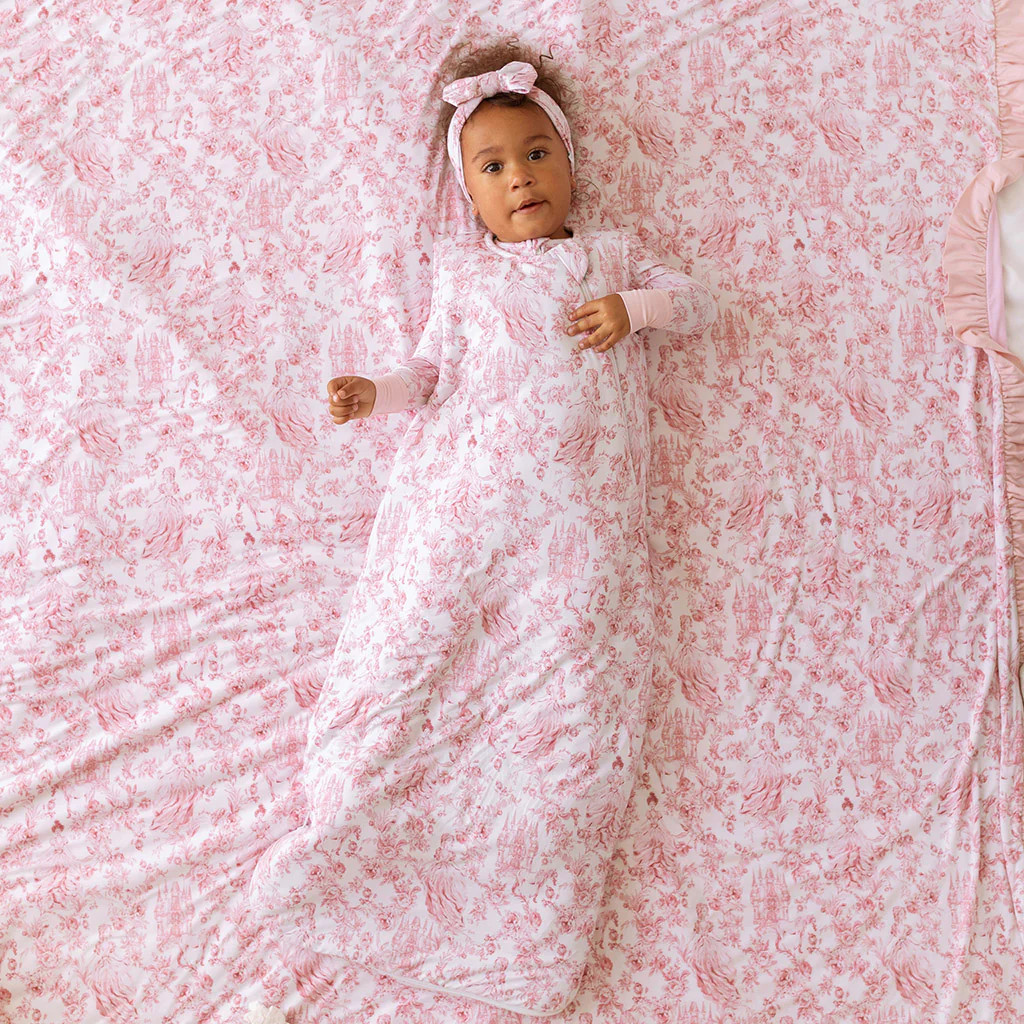Floral White Baby Sleep Bag | Antoinette | Posh Peanut
