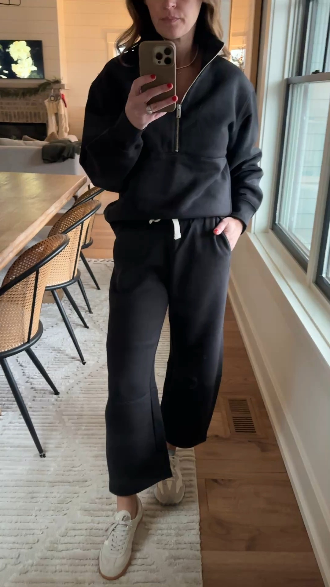 Both run very big
Top size XS
Bottoms size Xxs

#LTKOver40 #LTKSeasonal #LTKStyleTip