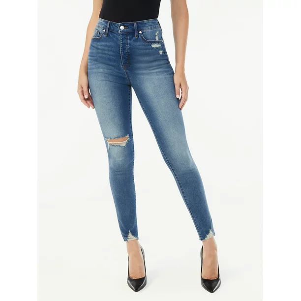 Sofia Jeans by Sofia Vergara Women's Rosa Super High Rise Curvy Button Fly Jeans - Walmart.com | Walmart (US)