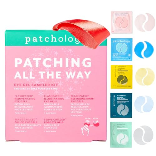 Patchology Patching All The Way Under Eye Patches Gift Set - Eye Gel Patches with Collagen, Retinol, Hyaluronic Acid and Vitamin C, Collagen Under Eye Patches, Under-Eye Masks, Gel Eye Pads - 5 Pairs | Amazon (US)