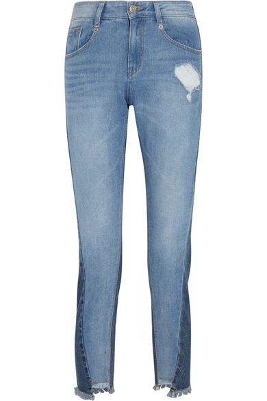 Distressed mid-rise straight-leg jeans | NET-A-PORTER (UK & EU)