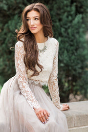 Ashlyn Longsleeve Lace Top | Morning Lavender