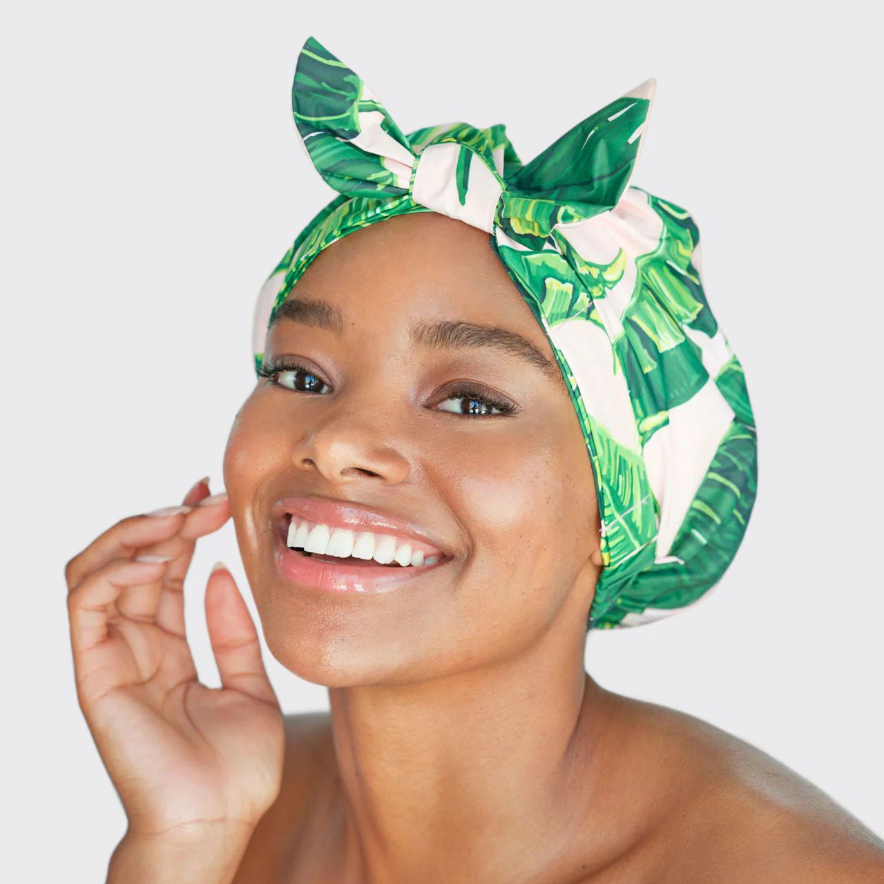 Luxe Shower Cap in Palm Leaves | KITSCH | Kitsch