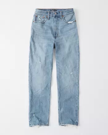 Ultra High Rise Ripped Mom Jeans | Abercrombie & Fitch US & UK