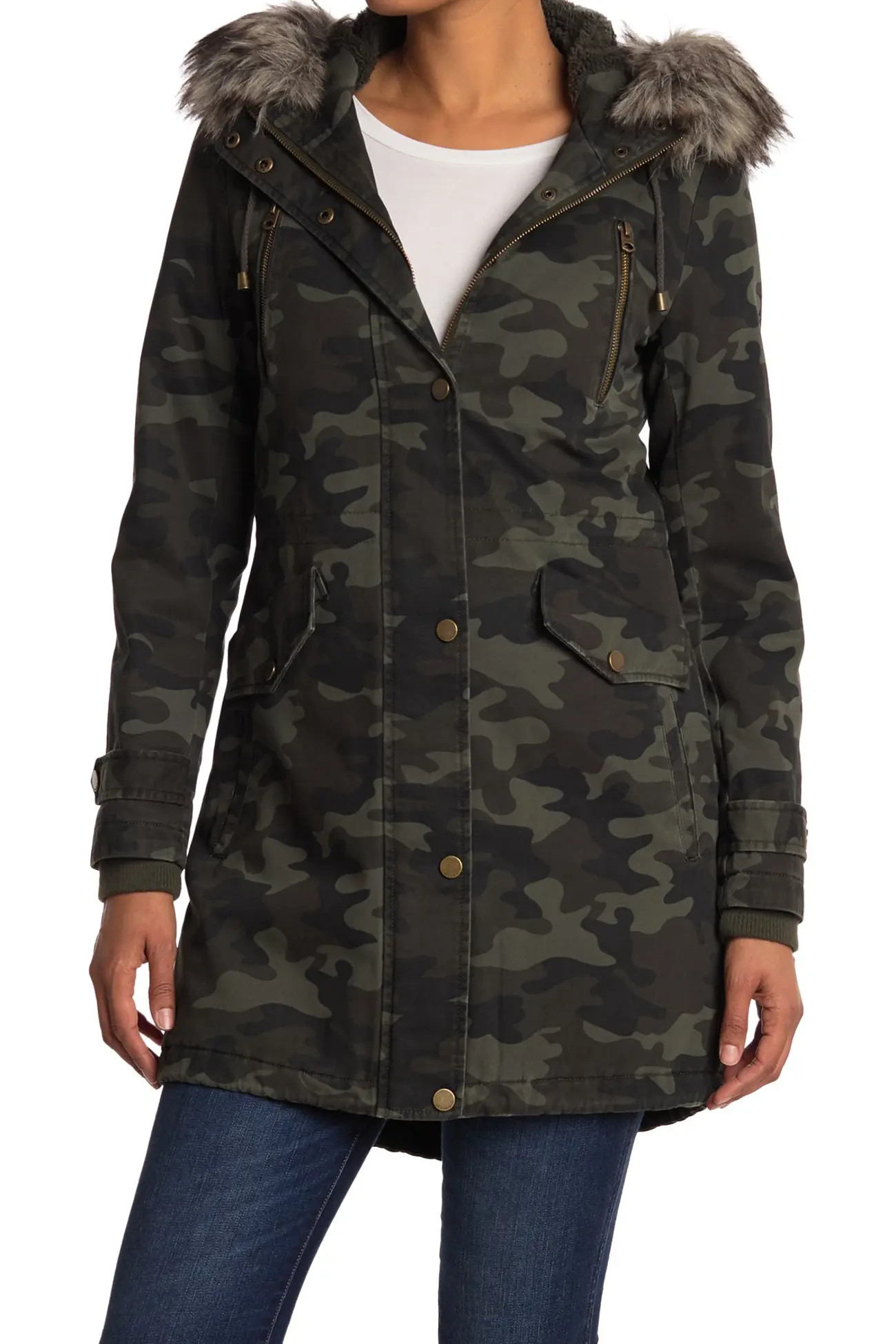 Lucky Brand | Faux Fur Hooded Camo Parka | Nordstrom Rack | Nordstrom Rack
