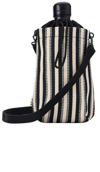 The Summer Stripe Water Bottle Crossbody in Black | Revolve Clothing (Global)