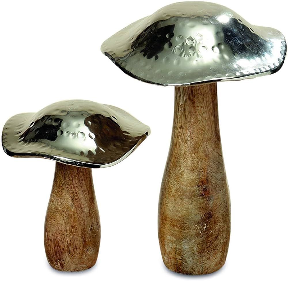 WHW Whole House Worlds Farmers Market Mushrooms, Set of 2, Decorative Kitchen Sculpture, Art, Man... | Amazon (US)