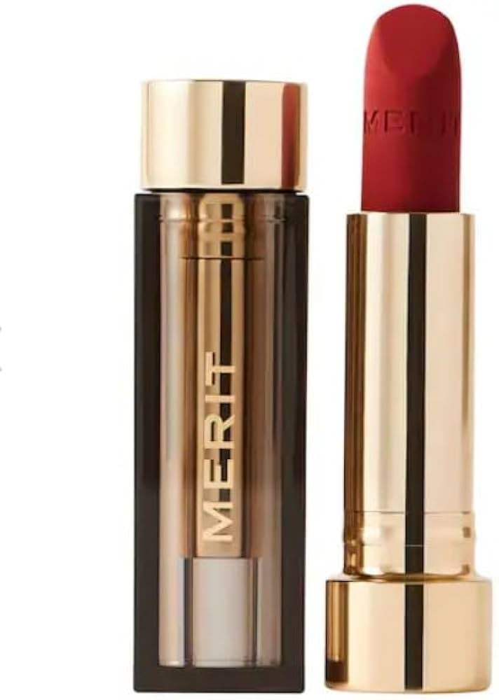 Merit Signature Lip Lightweight Matte Lipstick - 0.10 oz / 3 g (Power (cool red), standard) | Amazon (US)