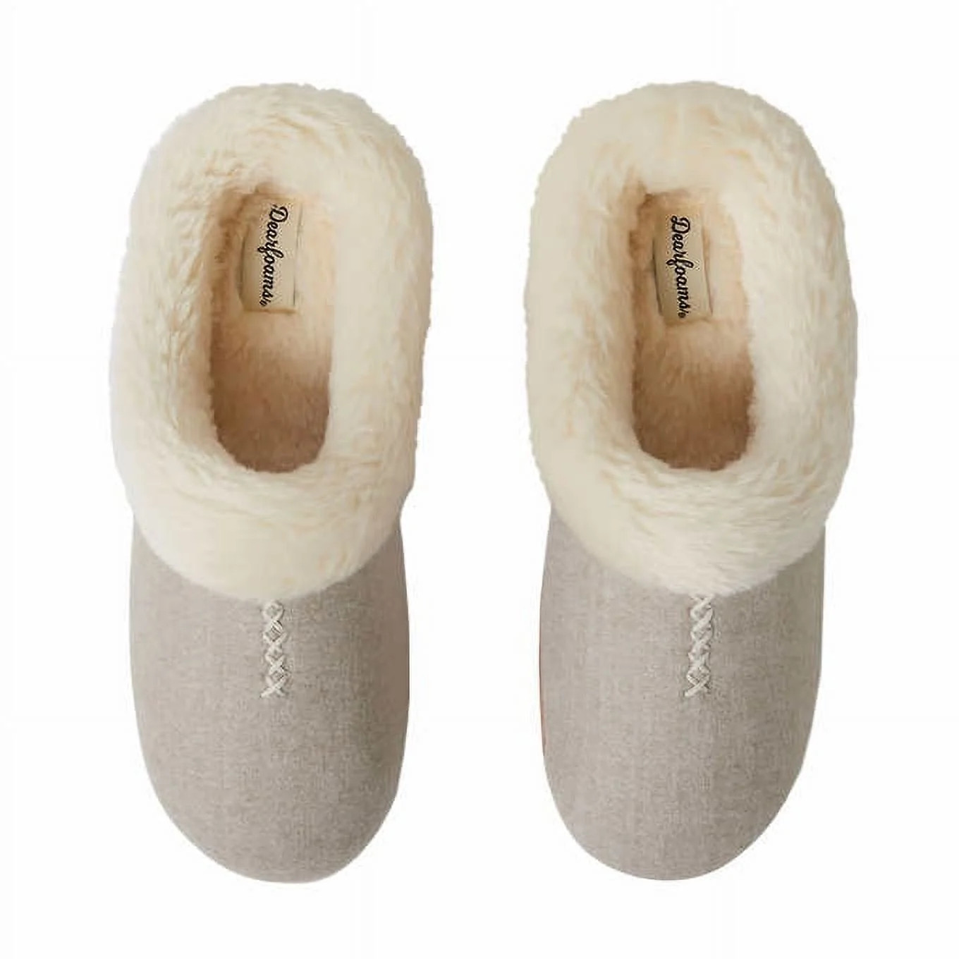 Dearfoams Woman's Indoor/Outdoor Breathable Memory Foam Clog Slippers (Beige, 11-12) | Walmart (US)
