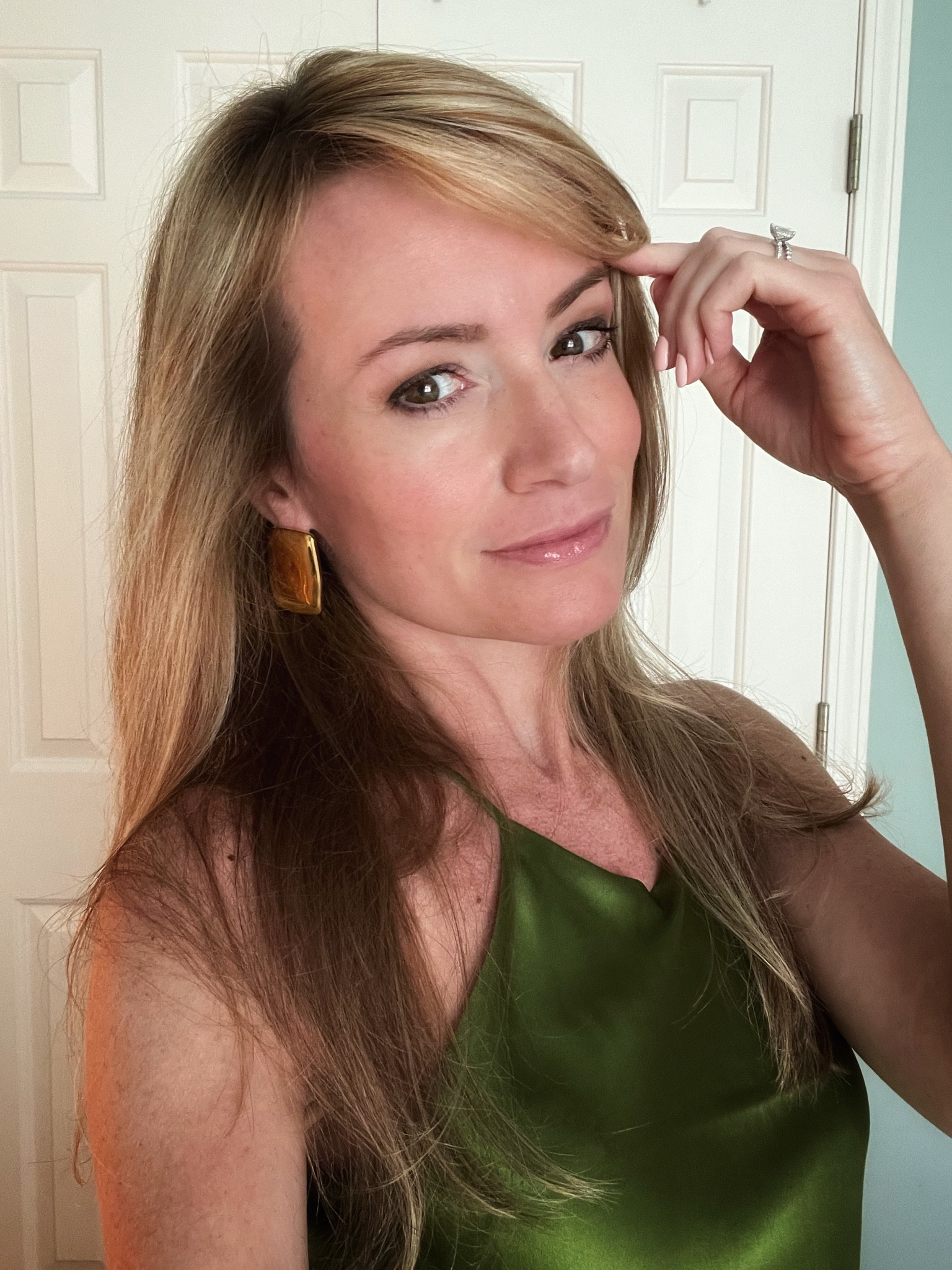 Aureum collective gold big square earrings. #statementearrings #goldearrings #anthropologie

#LTKFind #LTKstyletip #LTKover40