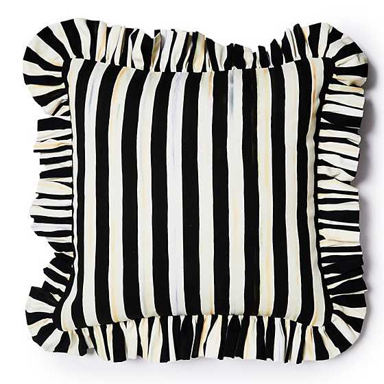 Courtly Stripe Ruffle Throw Pillow | MacKenzie-Childs
